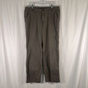Columbia XCO Hiking Pants Women's 12 Grey Cargo Pants Lightweight 100% Cotton